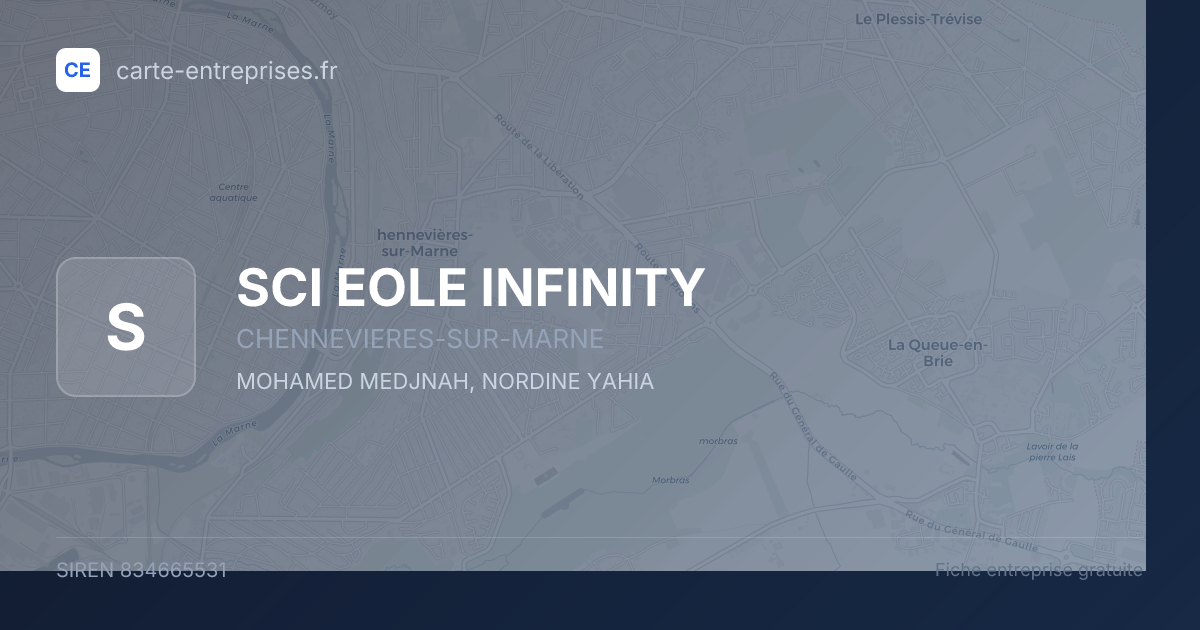 SCI EOLE INFINITY — 834665531 — fiche entreprise