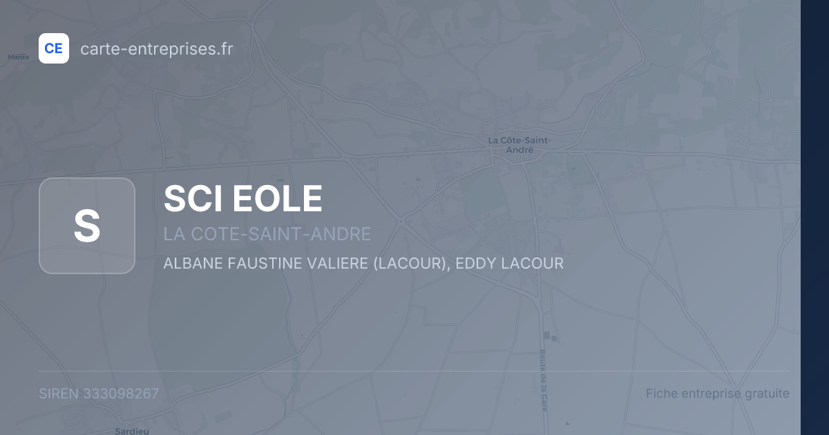 SCI EOLE — 333098267 — fiche entreprise
