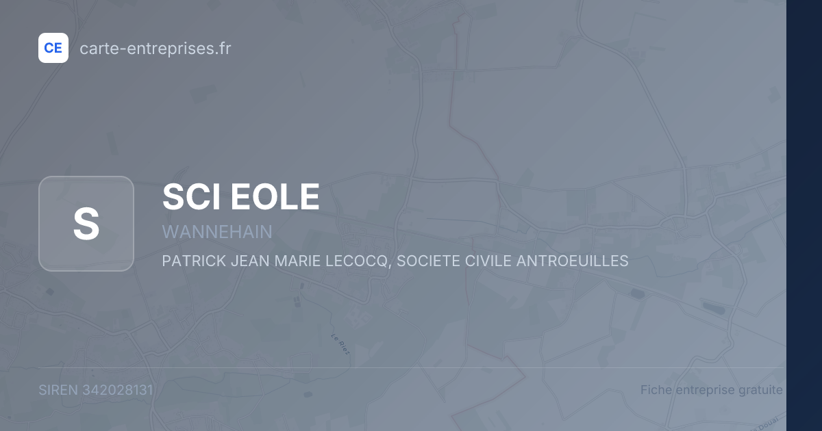 SCI EOLE — 342028131 — fiche entreprise