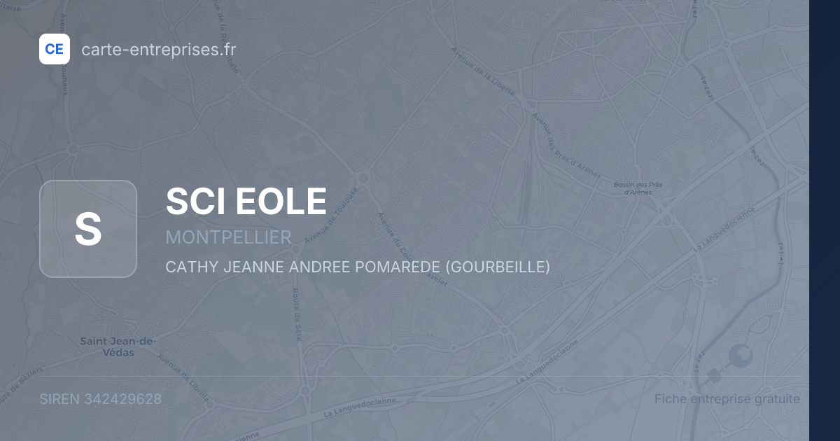 SCI EOLE — 342429628 — fiche entreprise