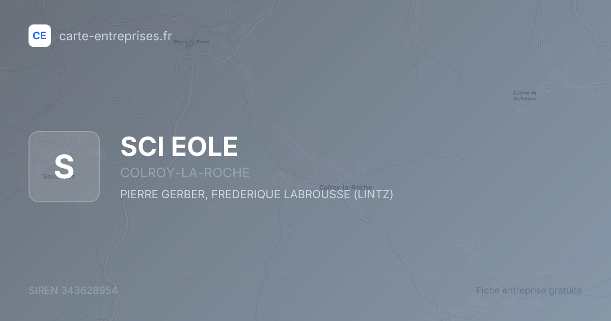 SCI EOLE — 343628954 — fiche entreprise