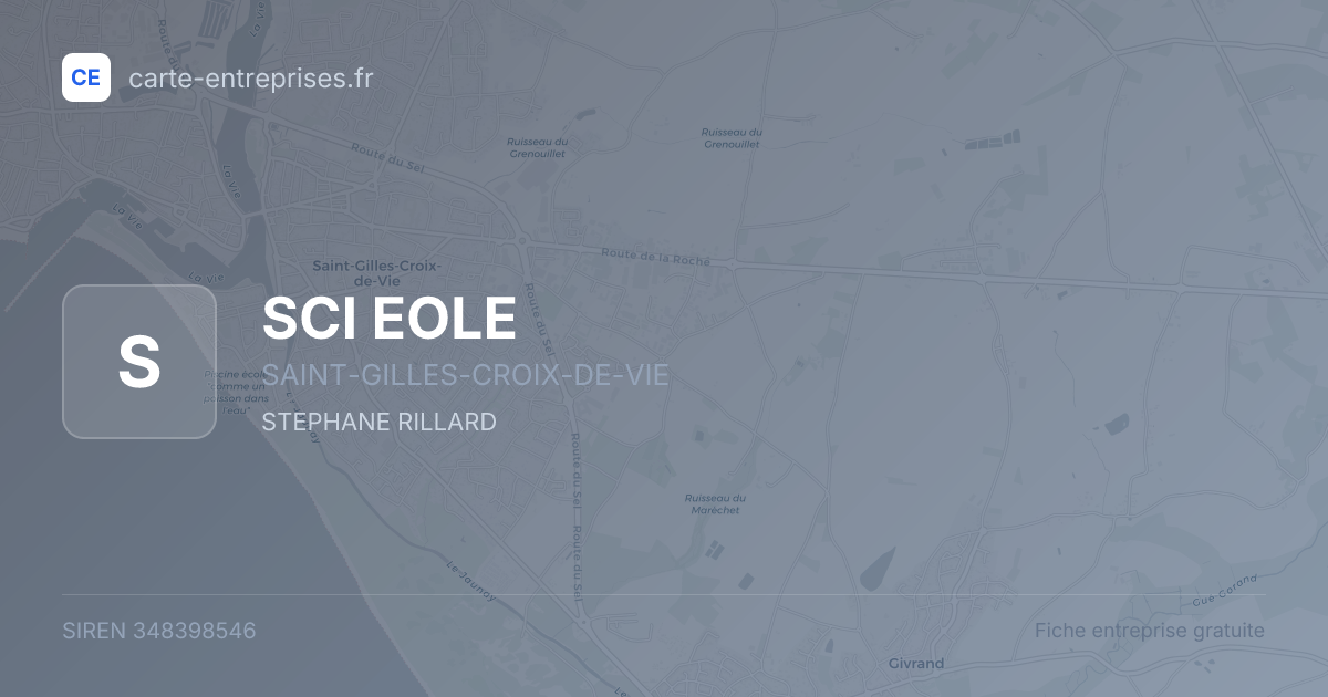 SCI EOLE — 348398546 — fiche entreprise