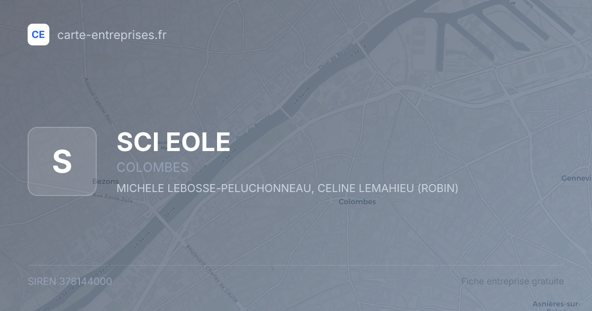 SCI EOLE — 378144000 — fiche entreprise