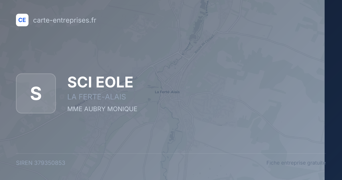 SCI EOLE — 379350853 — fiche entreprise