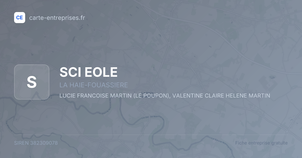 SCI EOLE — 382309078 — fiche entreprise