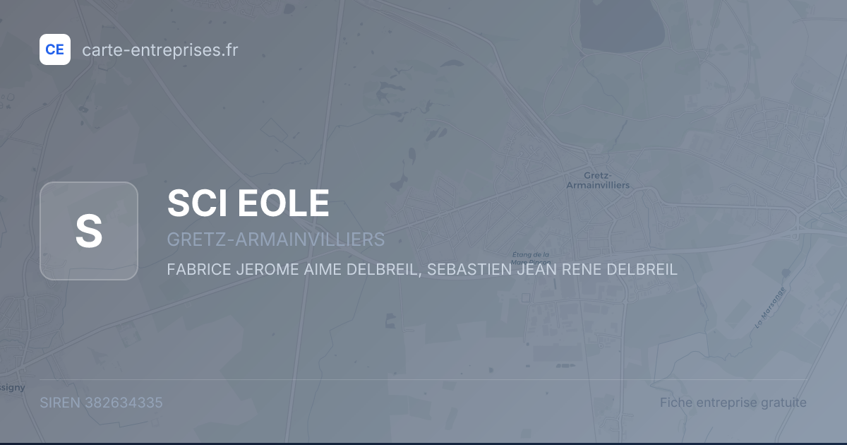SCI EOLE — 382634335 — fiche entreprise