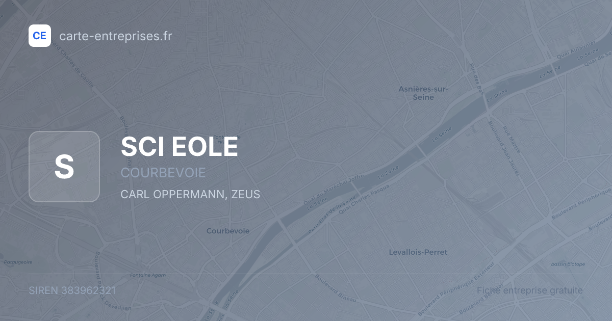 SCI EOLE — 383962321 — fiche entreprise