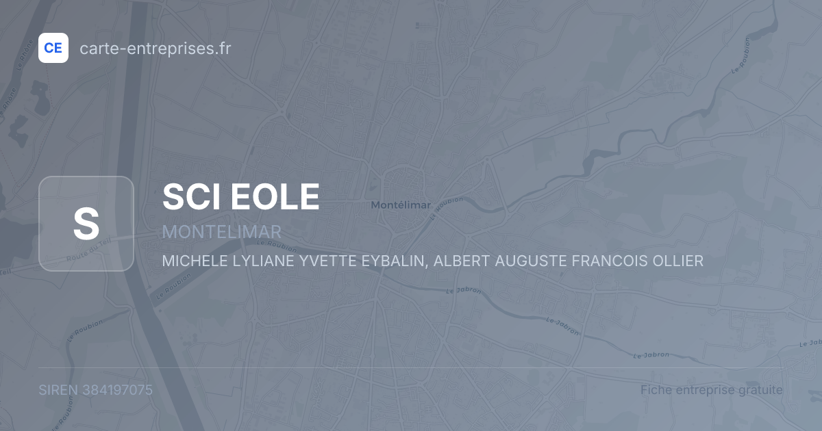 SCI EOLE — 384197075 — fiche entreprise