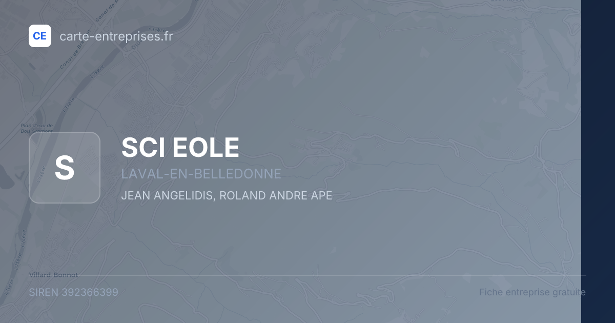 SCI EOLE — 392366399 — fiche entreprise