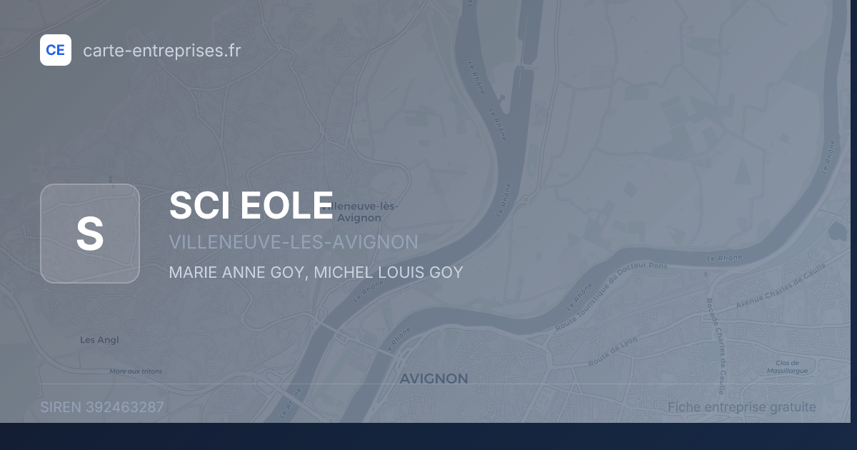 SCI EOLE — 392463287 — fiche entreprise