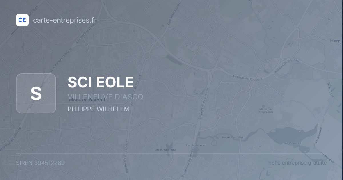 SCI EOLE — 394512289 — fiche entreprise