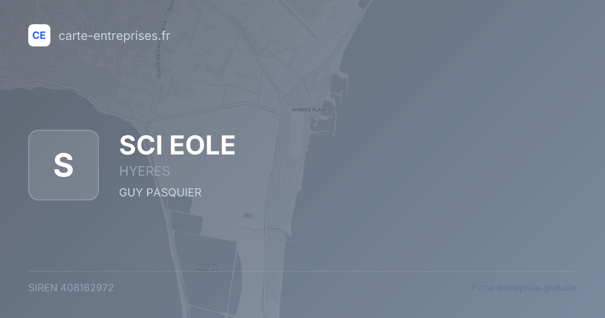 SCI EOLE — 408162972 — fiche entreprise