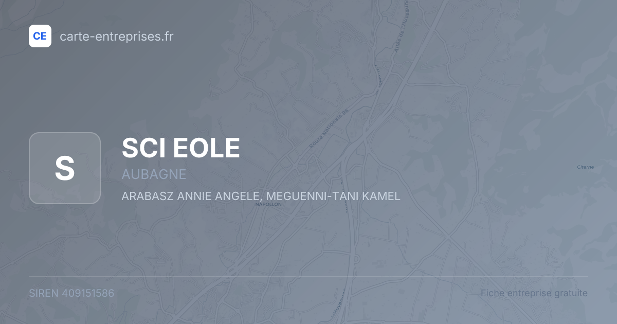 SCI EOLE — 409151586 — fiche entreprise