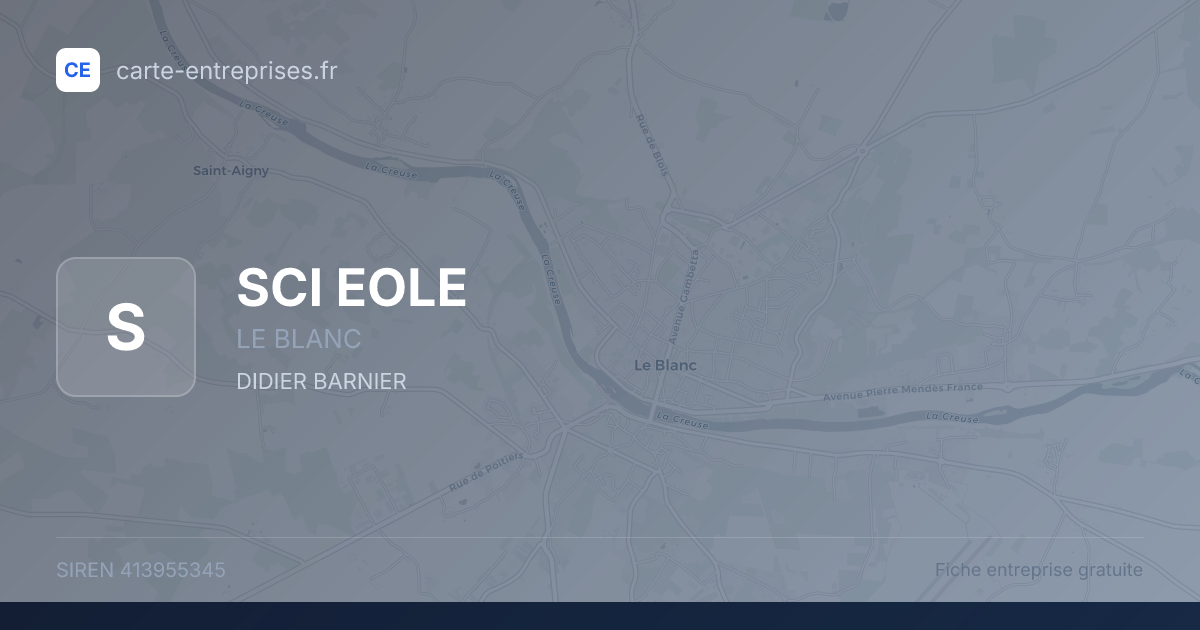 SCI EOLE — 413955345 — fiche entreprise