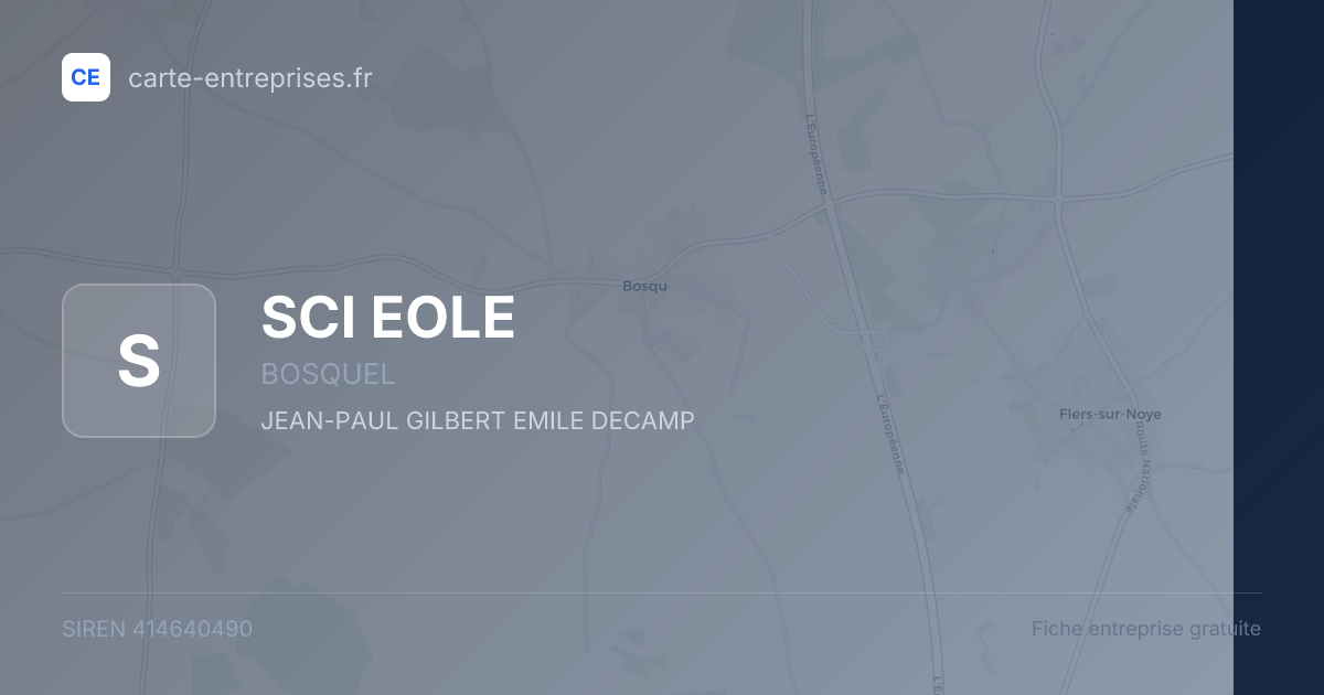 SCI EOLE — 414640490 — fiche entreprise