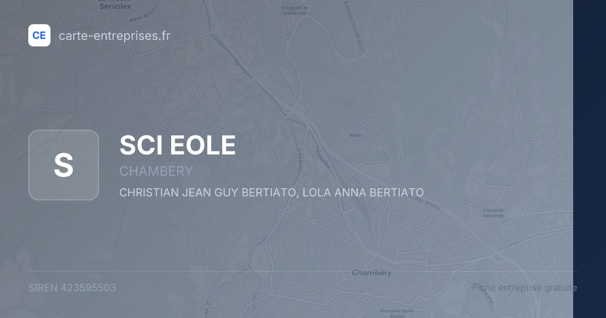 SCI EOLE — 423595503 — fiche entreprise