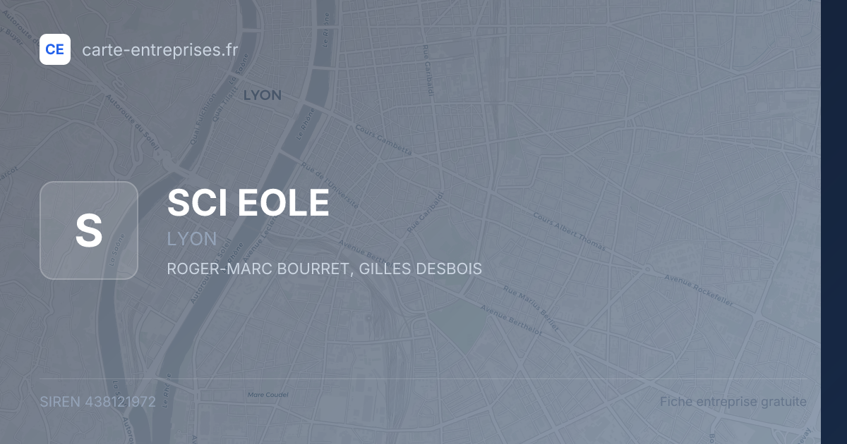 SCI EOLE — 438121972 — fiche entreprise