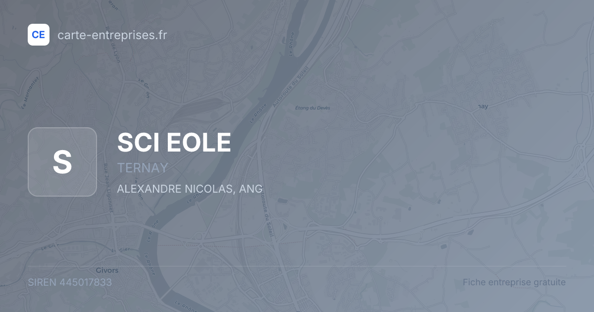 SCI EOLE — 445017833 — fiche entreprise
