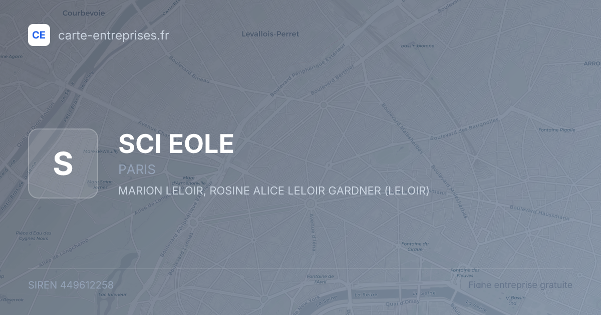 SCI EOLE — 449612258 — fiche entreprise