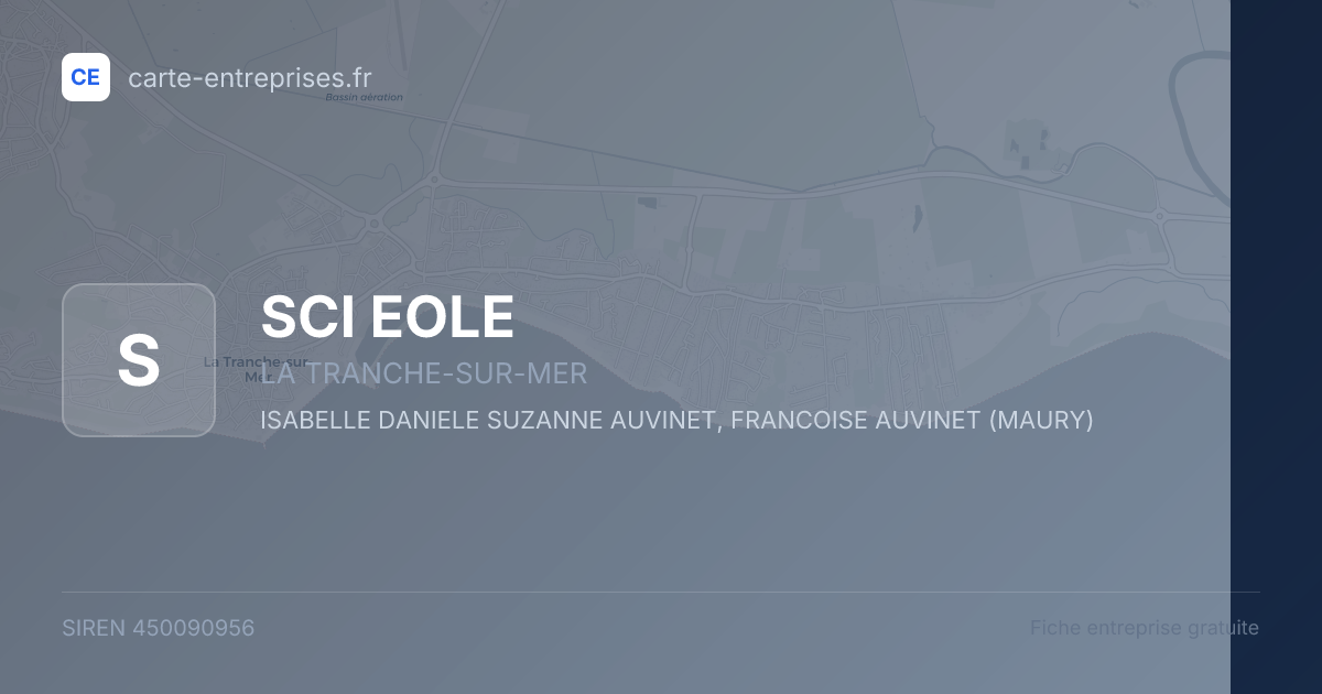 SCI EOLE — 450090956 — fiche entreprise