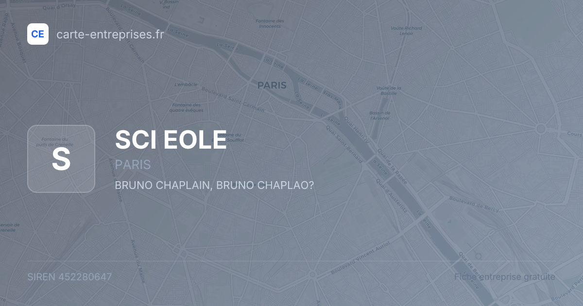 SCI EOLE — 452280647 — fiche entreprise