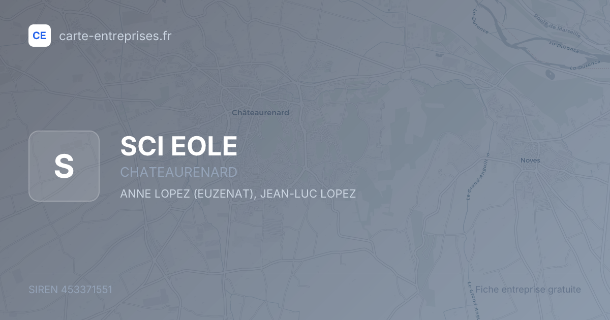 SCI EOLE — 453371551 — fiche entreprise