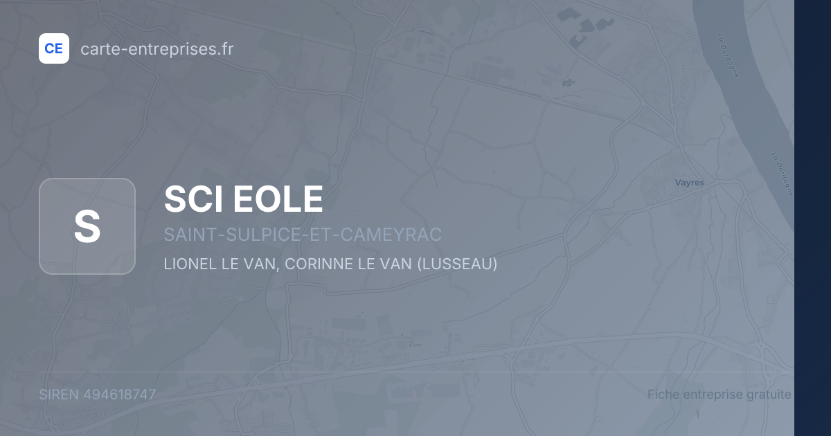 SCI EOLE — 494618747 — fiche entreprise