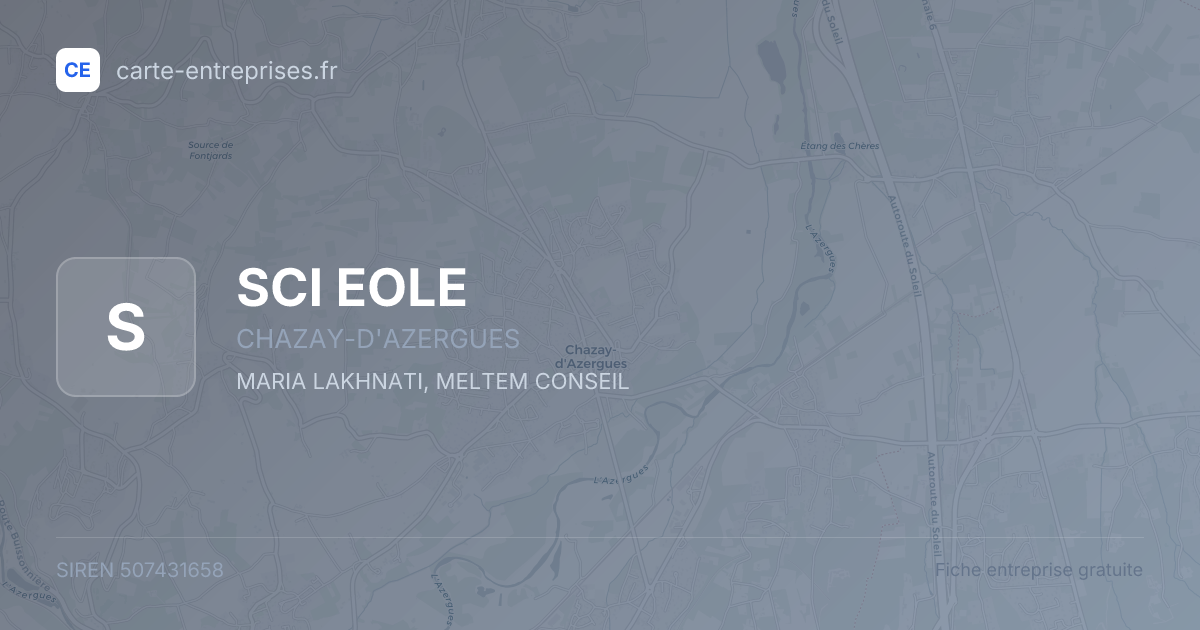 SCI EOLE — 507431658 — fiche entreprise