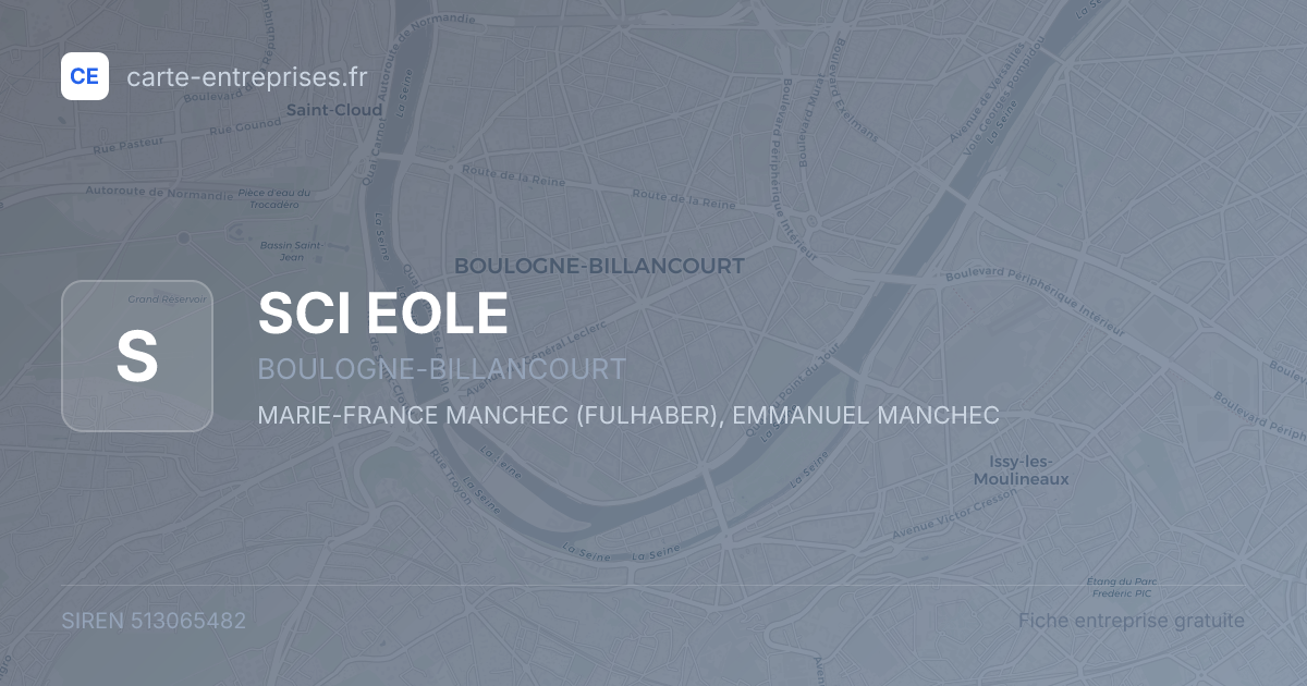 SCI EOLE — 513065482 — fiche entreprise