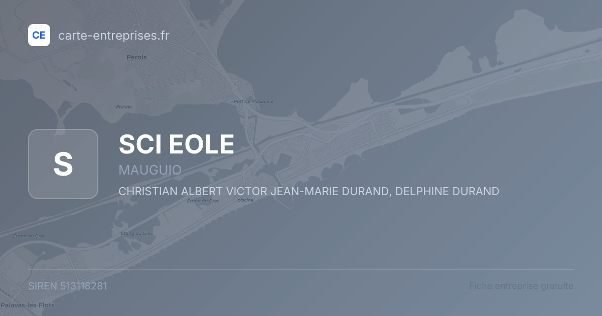 SCI EOLE — 513118281 — fiche entreprise