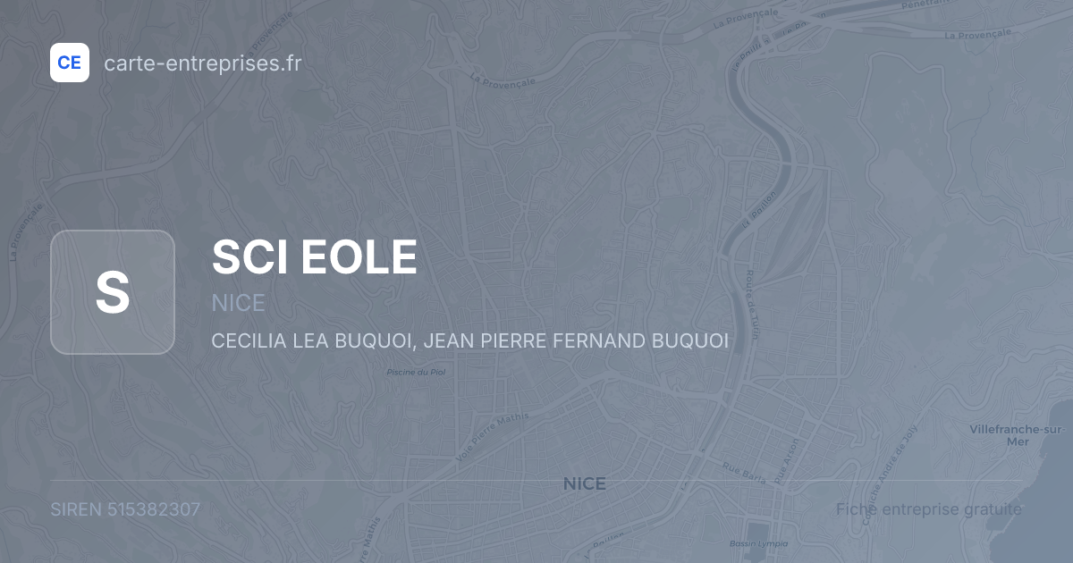 SCI EOLE — 515382307 — fiche entreprise