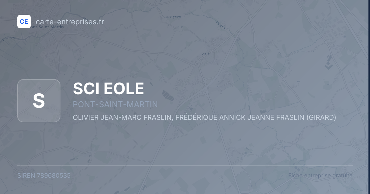 SCI EOLE — 789680535 — fiche entreprise