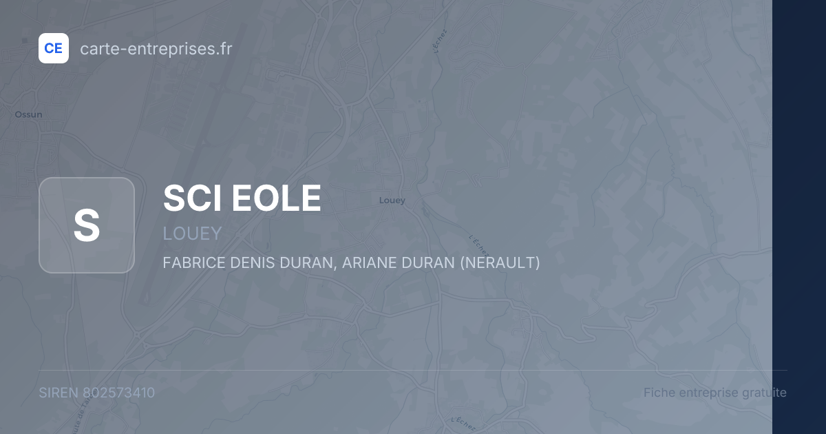 SCI EOLE — 802573410 — fiche entreprise