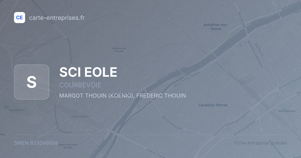 SCI EOLE — 833096688 — fiche entreprise