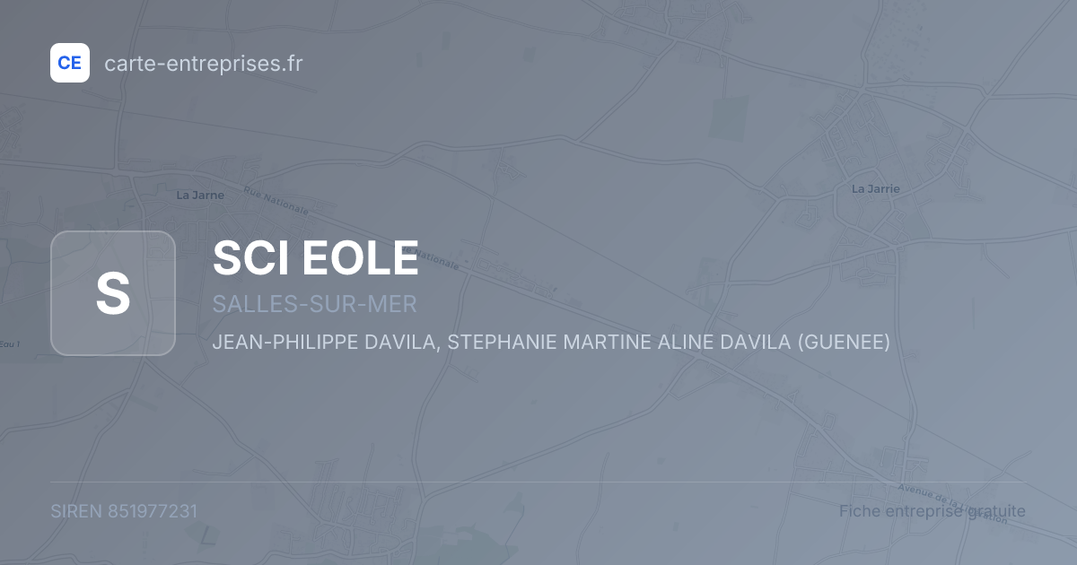 SCI EOLE — 851977231 — fiche entreprise