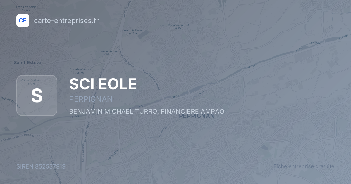 SCI EOLE — 852537919 — fiche entreprise