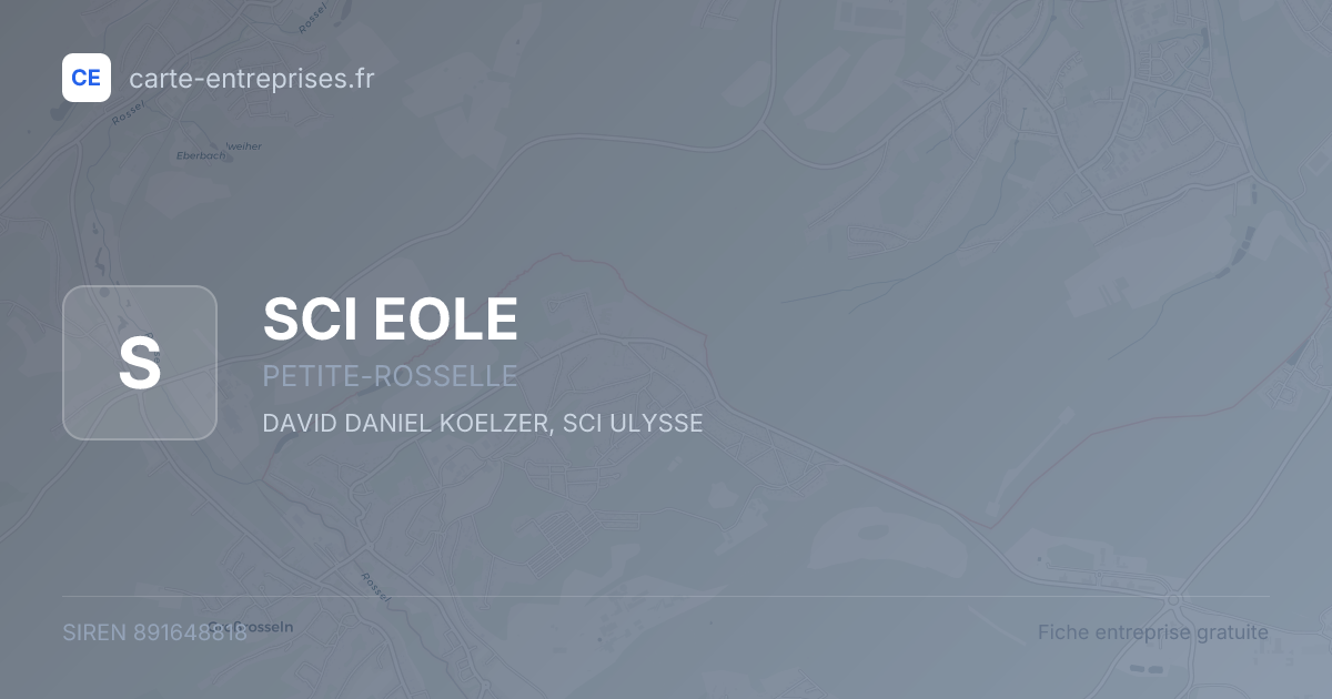 SCI EOLE — 891648818 — fiche entreprise