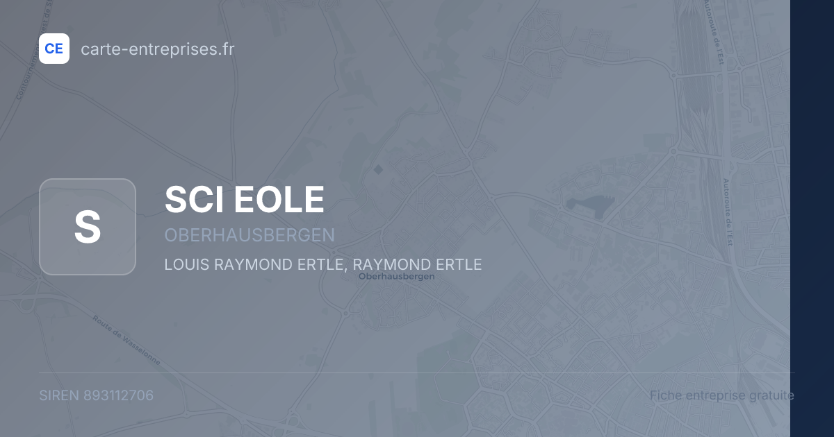 SCI EOLE — 893112706 — fiche entreprise