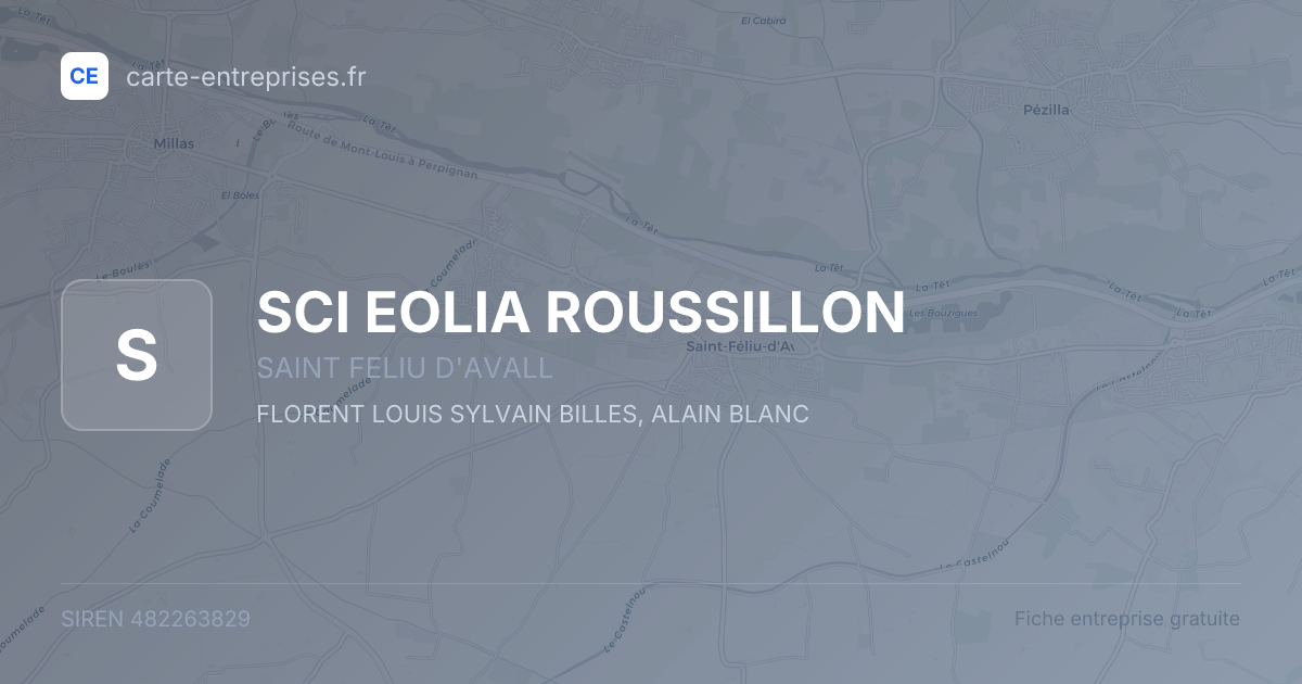 SCI EOLIA ROUSSILLON — 482263829 — fiche entreprise