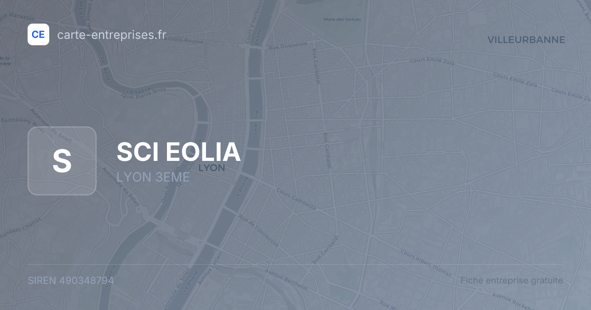 SCI EOLIA — 490348794 — fiche entreprise