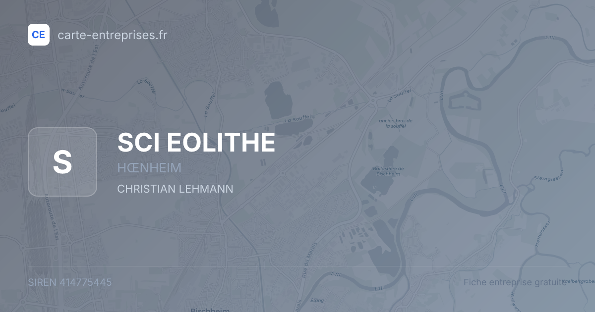 SCI EOLITHE — 414775445 — fiche entreprise