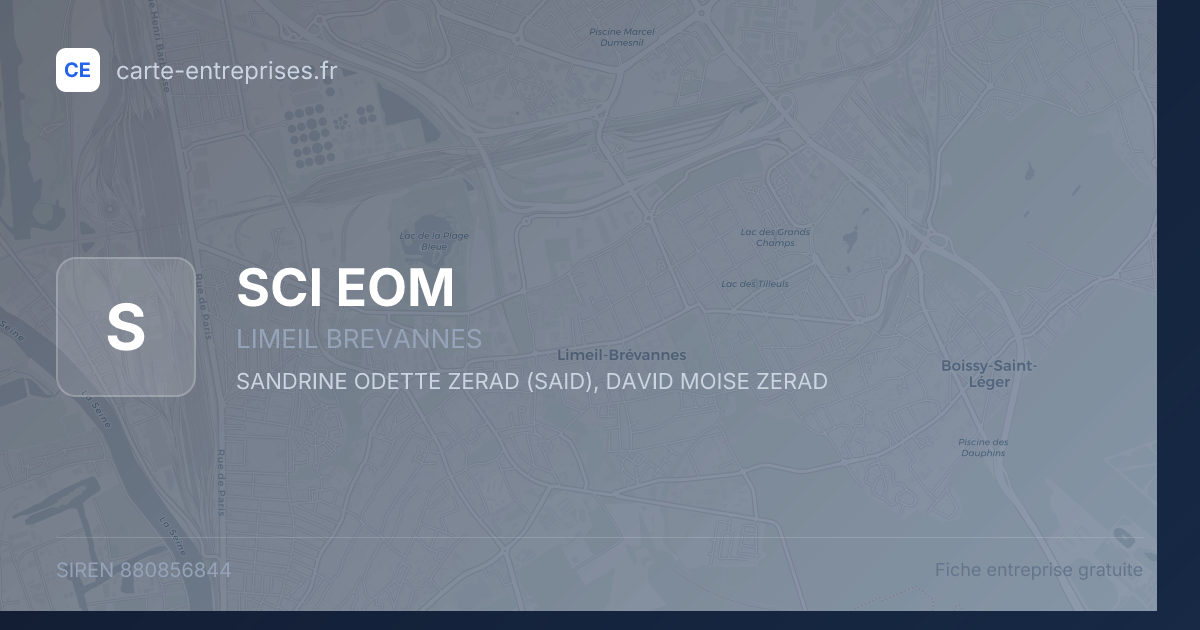 SCI EOM — 880856844 — fiche entreprise