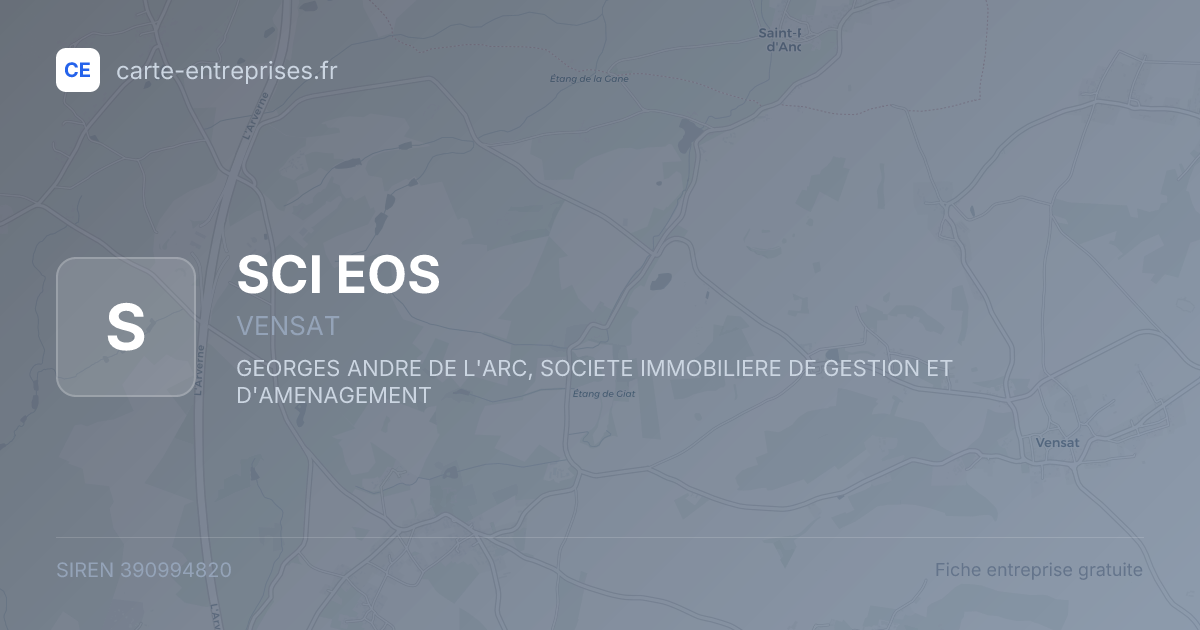 SCI EOS — 390994820 — fiche entreprise