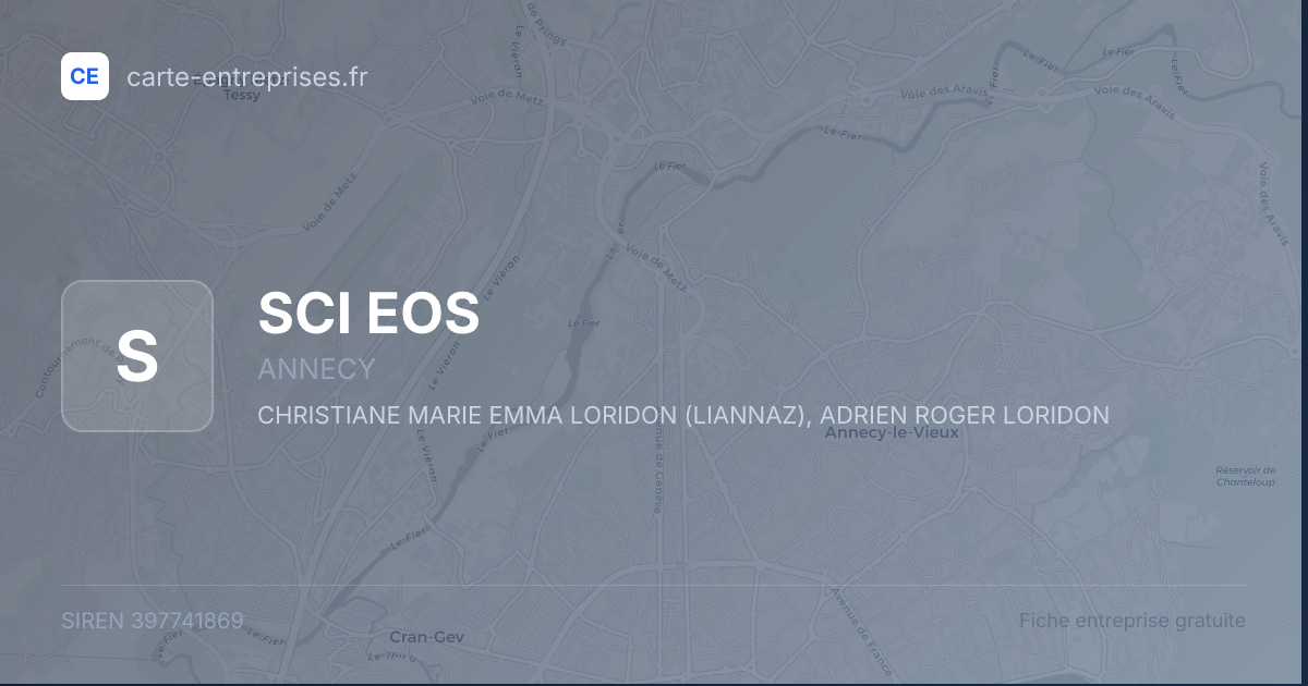 SCI EOS — 397741869 — fiche entreprise