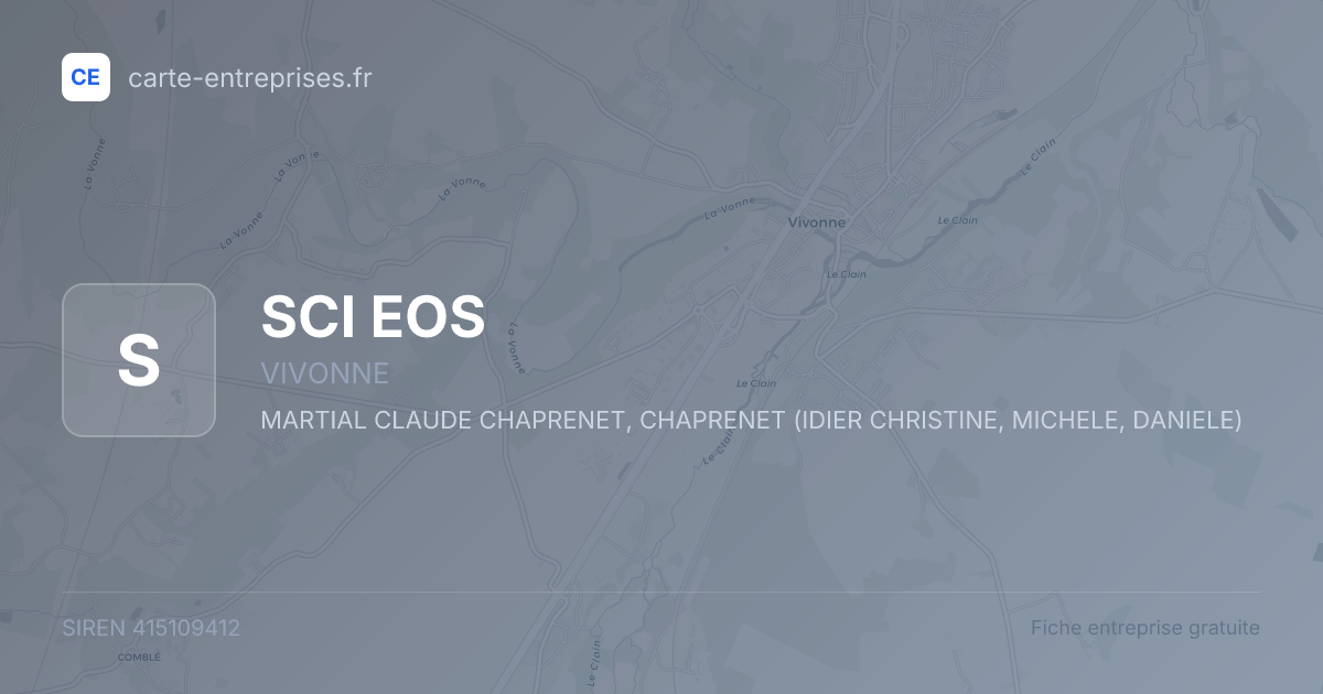 SCI EOS — 415109412 — fiche entreprise