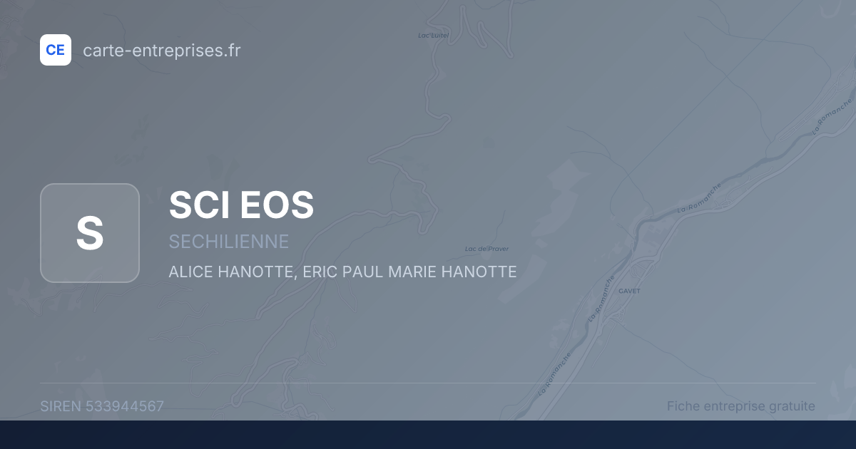 SCI EOS — 533944567 — fiche entreprise