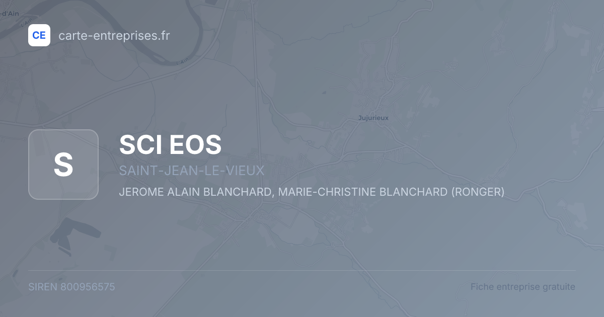 SCI EOS — 800956575 — fiche entreprise