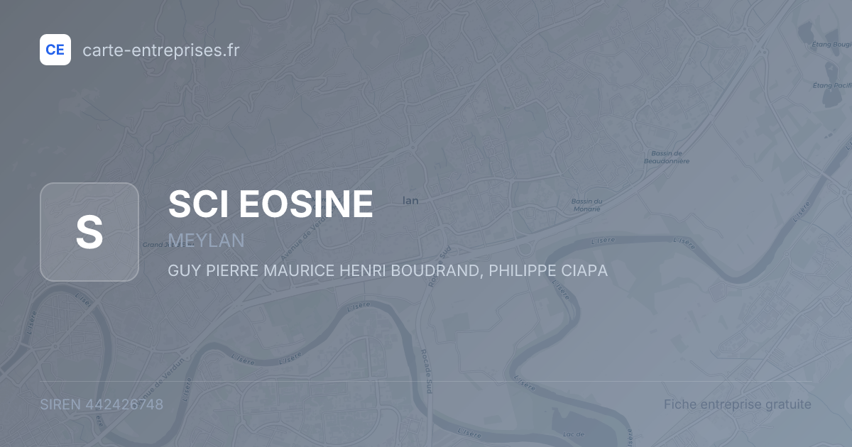 SCI EOSINE — 442426748 — fiche entreprise