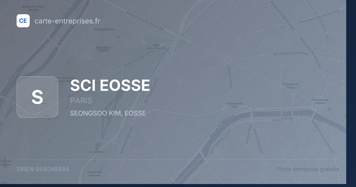 SCI EOSSE — 954048484 — fiche entreprise