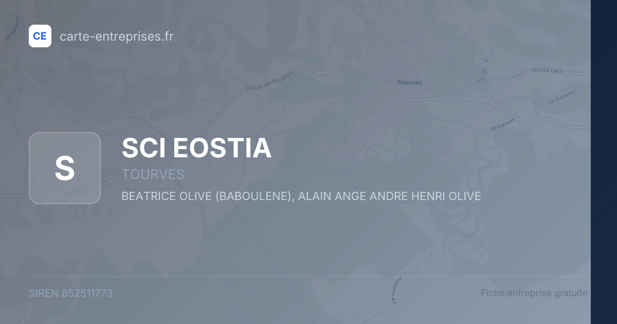 SCI EOSTIA — 852511773 — fiche entreprise